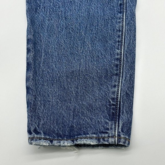 Levi’s Premium Wedgie Women's Size 27 Tapered Leg Button Fly Denim Blue Jeans - Picture 3 of 12